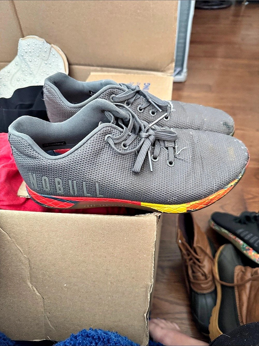 Nobull Trainer Gray & Red Athletic Shoes